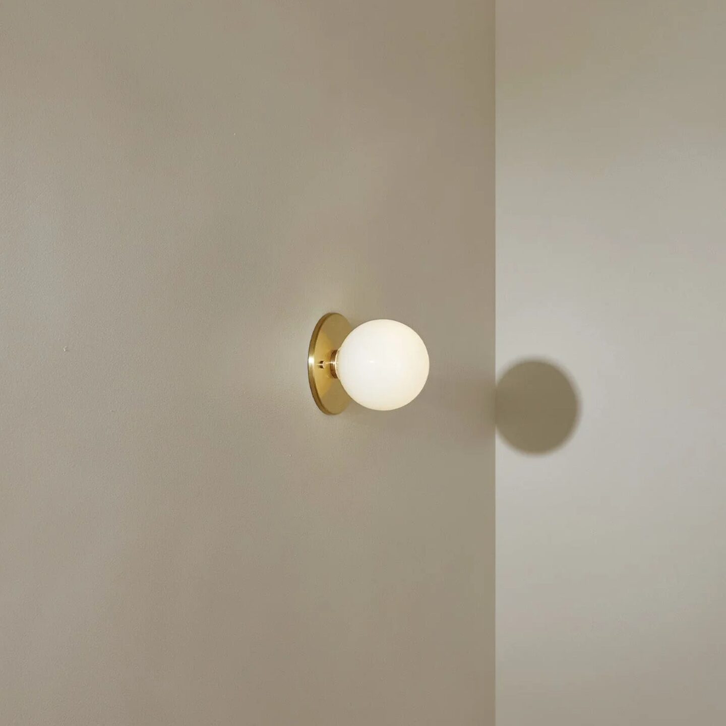 Orb Surface Sconce Small Brass